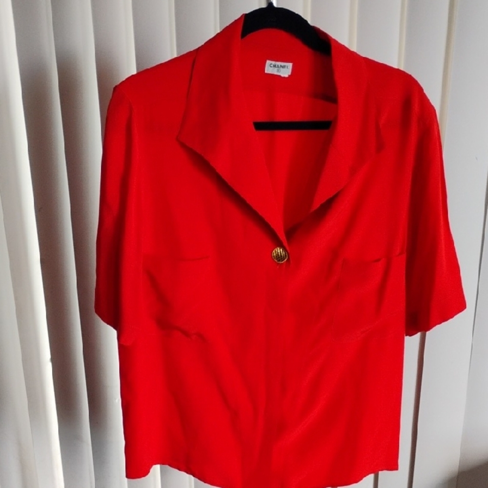 CHANEL Vibrant Red Blazer